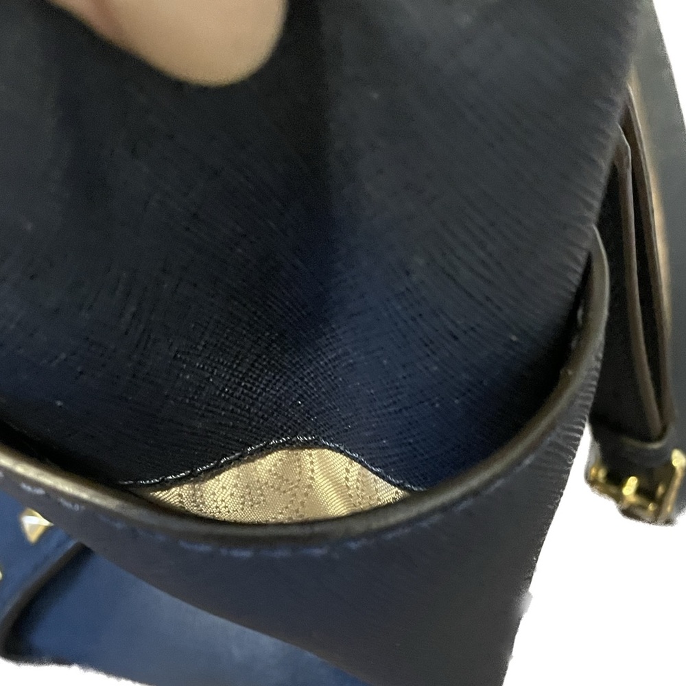 NWOT Michael Kors Gorgeous Large Selma Studded Tote Crossbody Pocketbook Navy - Picture 4 of 11